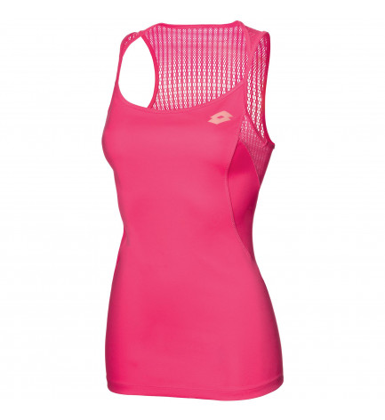 Koszulka tenisowa damska Lotto Nixia II Tank - pink fluo pop - wyprzedaż!