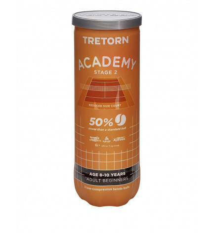 Piłki tenisowe Tretorn Academy Orange 3szt